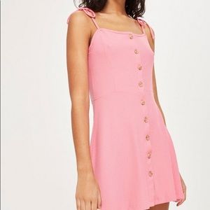 NWOT TOPSHOP Button Rubbed Mini Dress